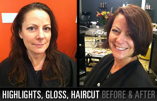 Highlights, gloss and haircut